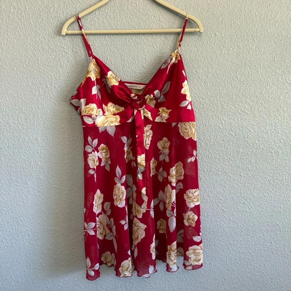 Victoria's Secret Floral‎ Chemise Size Large Y2K